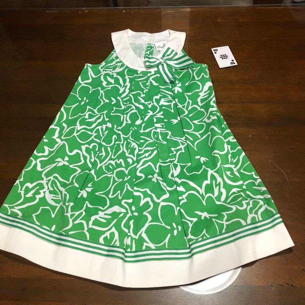 Rare Editions Green White Dress